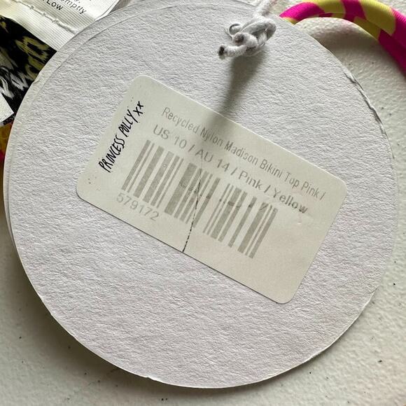 Princess Polly Swim 2 Pc Set Bikini Top Wrap Sarong Skirt Pink Yellow Zebra 10 - Picture 14 of 16